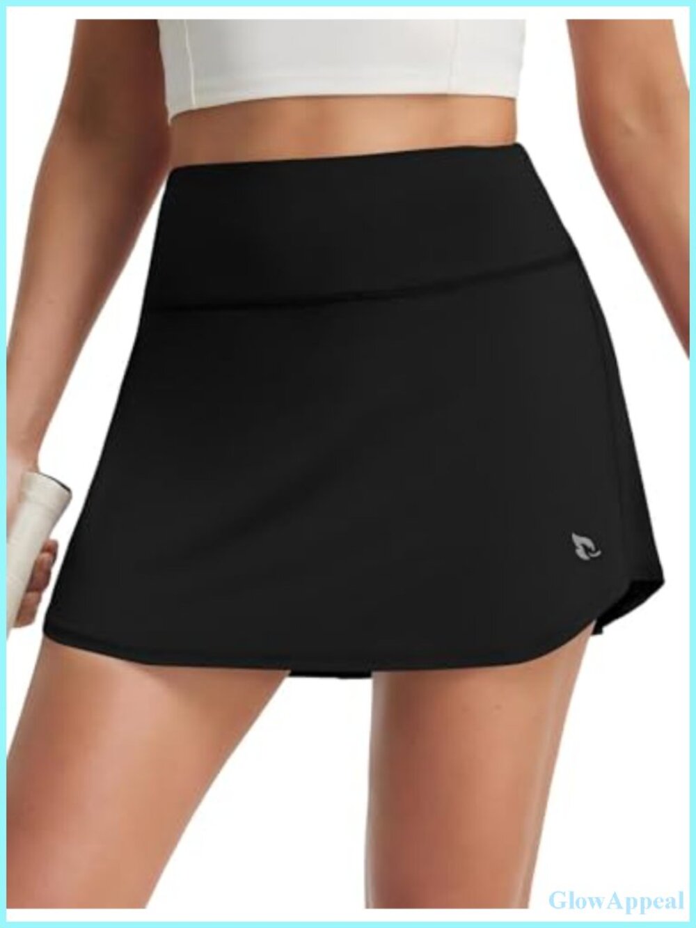 High Waisted Tennis Golf Skort with Shorts & Pockets, Pleated Flowy, 14 inch